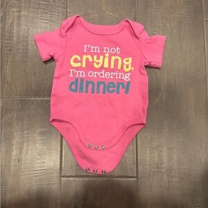 10 for $10 Monkey Bars Pink Baby Bodysuit with Yellow Teal Print